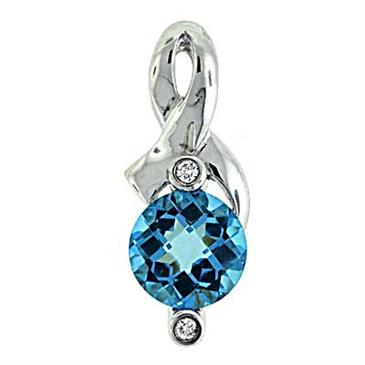 Prima Blue Topaz & Diamond Pendant Prima Blue Topaz & Diamond Pendant