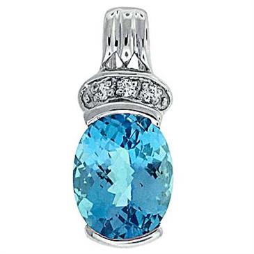 Prima Blue Topaz & Diamond Pendant Prima Blue Topaz & Diamond Pendant