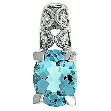 Prima Blue Topaz & Diamond Pendant Prima Blue Topaz & Diamond Pendant