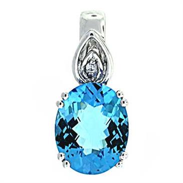 Prima Blue Topaz & Diamond Pendant Prima Blue Topaz & Diamond Pendant