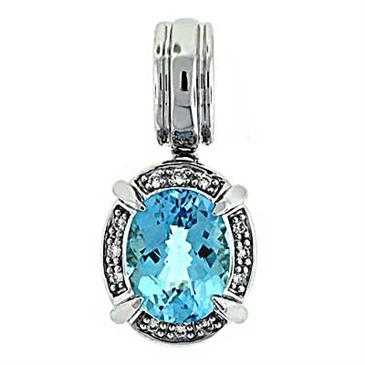 Prima Blue Topaz & Diamond Pendant Prima Blue Topaz & Diamond Pendant