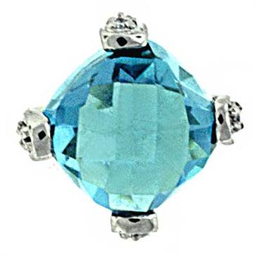 Prima Blue Topaz & Diamond Pendant Prima Blue Topaz & Diamond Pendant
