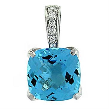 Prima Blue Topaz & Diamond Pendant Prima Blue Topaz & Diamond Pendant