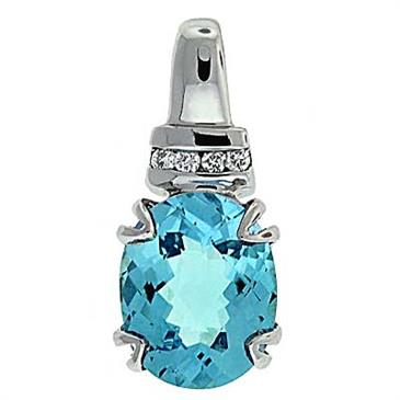 Prima Blue Topaz & Diamond Pendant Prima Blue Topaz & Diamond Pendant
