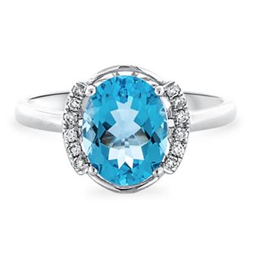 Prima Blue Topaz & Diamond Ring Prima Blue Topaz & Diamond Ring