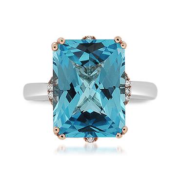 Prima Blue Topaz & Diamond Ring Prima Blue Topaz & Diamond Ring