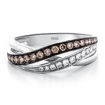 Prima Brown & White Diamond Ring Prima Brown & White Diamond Ring