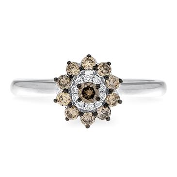 Prima Brown Diamond & Diamond Ring Prima Brown Diamond & Diamond Ring