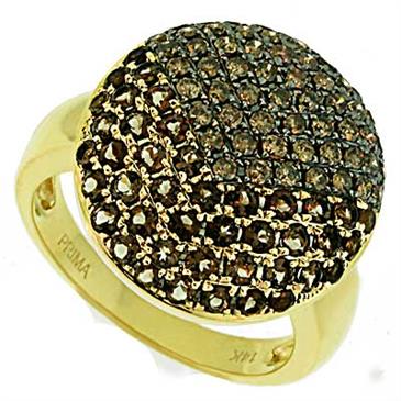 Prima Brown Diamond & Smokey Quartz Ring Prima Brown Diamond & Smokey Quartz Ring