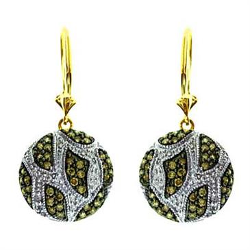 Prima Brown & White Diamond Earrings Prima Brown & White Diamond Earrings