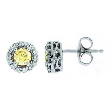 Prima Brown & White Diamond Earrings Prima Brown & White Diamond Earrings