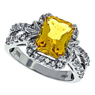 Prima Citrine And White Topaz Ring Prima Citrine And White Topaz Ring