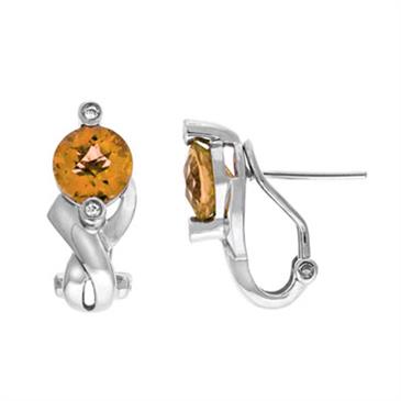 Prima Citrine & Diamond Earrings Prima Citrine & Diamond Earrings