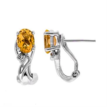 Prima Citrine & Diamond Earrings Prima Citrine & Diamond Earrings