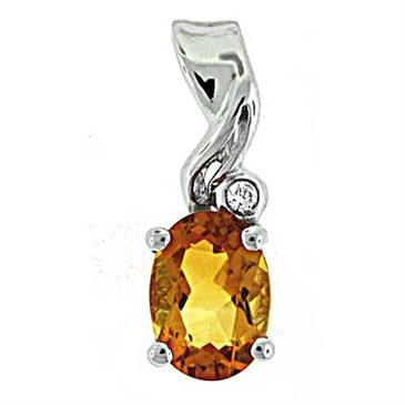 Prima Citrine & Diamond Pendant Prima Citrine & Diamond Pendant