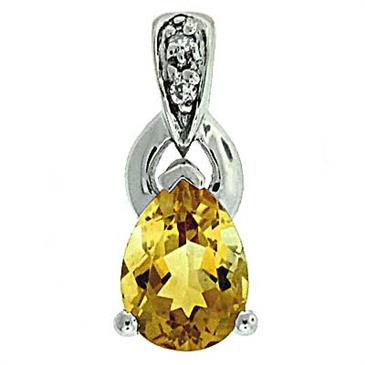 Prima Citrine & Diamond Pendant Prima Citrine & Diamond Pendant