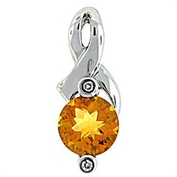 Prima Citrine & Diamond Pendant Prima Citrine & Diamond Pendant