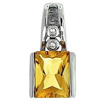 Prima Citrine & Diamond Pendant Prima Citrine & Diamond Pendant