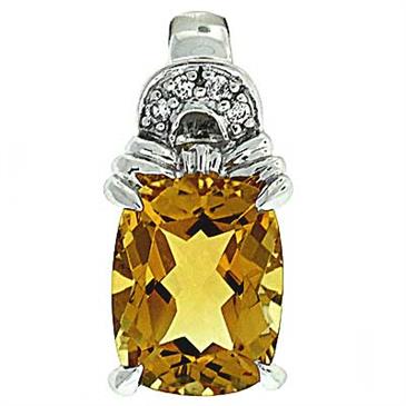 Prima Citrine & Diamond Pendant Prima Citrine & Diamond Pendant