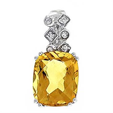 Prima Citrine & Diamond Pendant Prima Citrine & Diamond Pendant