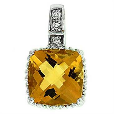 Prima Citrine & Diamond Pendant Prima Citrine & Diamond Pendant