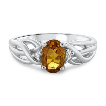 Prima Citrine & Diamond Ring Prima Citrine & Diamond Ring