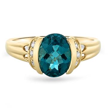 Prima Diamond & London Blue Topaz Ring Prima Diamond & London Blue Topaz Ring