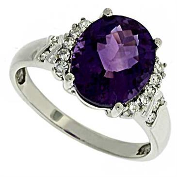 Prima Diamond And Amethyst Ring Prima Diamond And Amethyst Ring