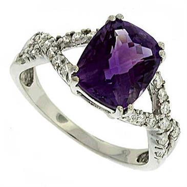 Prima Diamond And Amethyst Ring Prima Diamond And Amethyst Ring