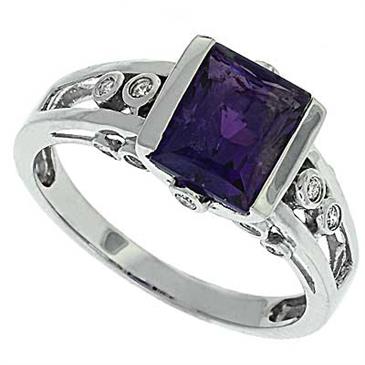 Prima Diamond And Amethyst Ring Prima Diamond And Amethyst Ring