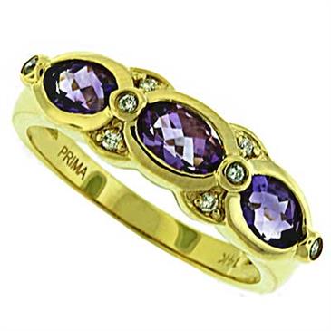 Prima Diamond And Amethyst Ring Prima Diamond And Amethyst Ring
