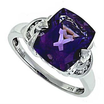 Prima Diamond And Amethyst Ring Prima Diamond And Amethyst Ring