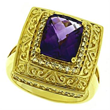 Prima Diamond And Amethyst Ring Prima Diamond And Amethyst Ring