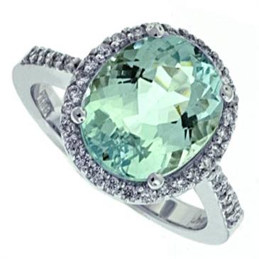 Prima Diamond And Aquamarine Ring Prima Diamond And Aquamarine Ring