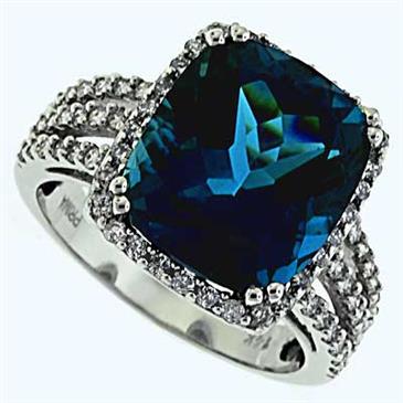 Prima Diamond And Blue Topaz Ring Prima Diamond And Blue Topaz Ring