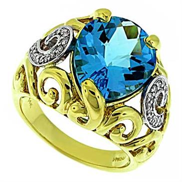 Prima Diamond And Blue Topaz Ring Prima Diamond And Blue Topaz Ring