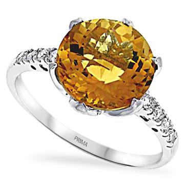 Prima Diamond And Citrine Ring Prima Diamond And Citrine Ring