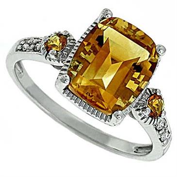 Prima Diamond And Citrine Ring Prima Diamond And Citrine Ring