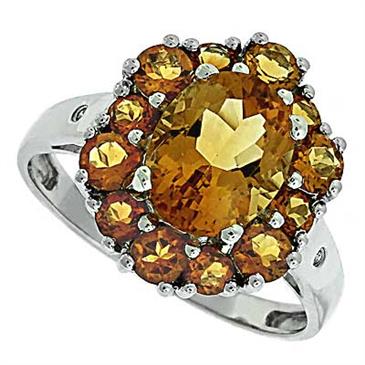 Prima Diamond And Citrine Ring Prima Diamond And Citrine Ring