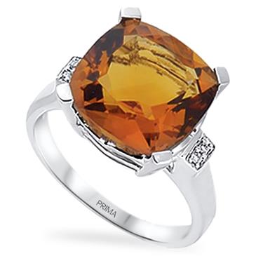 Prima Diamond And Citrine Ring Prima Diamond And Citrine Ring