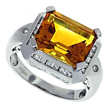 Prima Diamond And Citrine Ring Prima Diamond And Citrine Ring