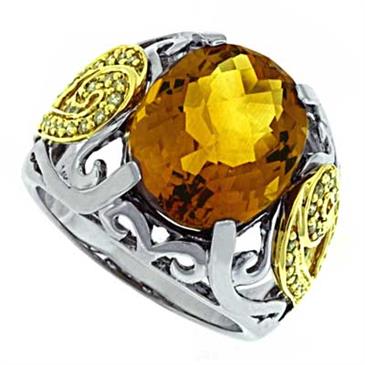 Prima Diamond And Citrine Ring Prima Diamond And Citrine Ring