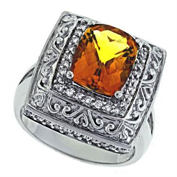 Prima Diamond And Citrine Ring Prima Diamond And Citrine Ring