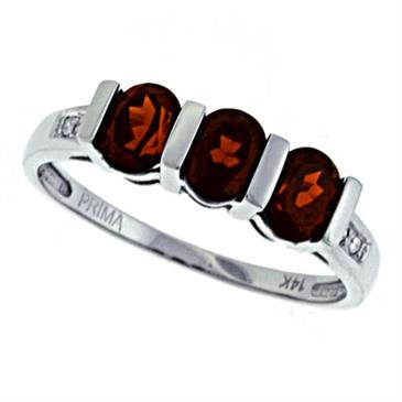 Prima Diamond And Garnet Ring Prima Diamond And Garnet Ring