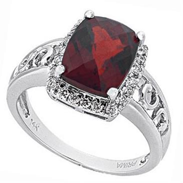 Prima Diamond And Garnet Ring Prima Diamond And Garnet Ring