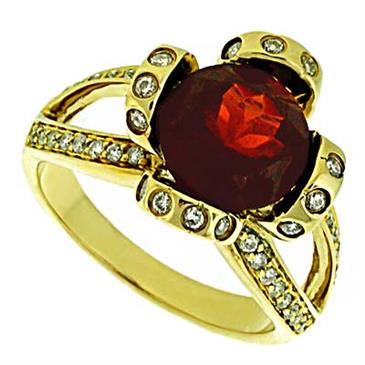 Prima Diamond And Garnet Ring Prima Diamond And Garnet Ring