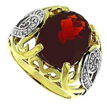 Prima Diamond And Garnet Ring Prima Diamond And Garnet Ring