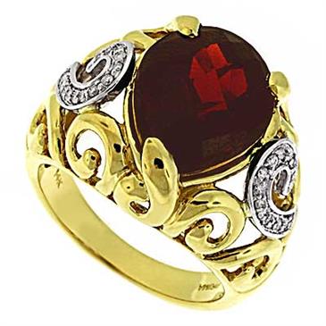 Prima Diamond And Garnet Ring Prima Diamond And Garnet Ring