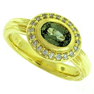 Prima Diamond And Green Sapphire Ring Prima Diamond And Green Sapphire Ring