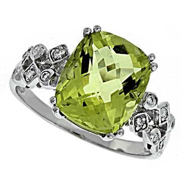 Prima Diamond And Lemon Quartz Ring Prima Diamond And Lemon Quartz Ring